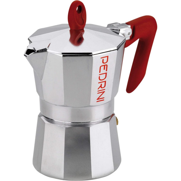 PEDRINI CAFFETTIERA MOKA 1-2 TAZZA ROSSO