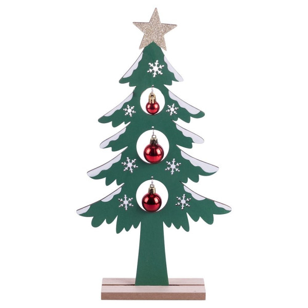 NATALE CHIC ALBERO IN LEGNO H 41CM