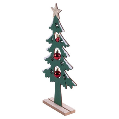 NATALE CHIC ALBERO IN LEGNO H 41CM