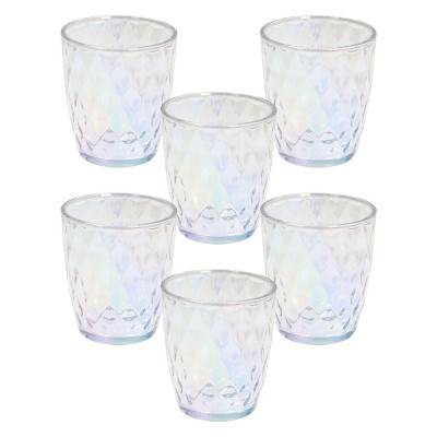 SET 6 BICCHIERI IRIDESCENTI JENNY OPAL