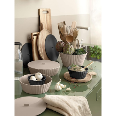 COPERCHIO PAESTUM  L  25CM MOKA GREY