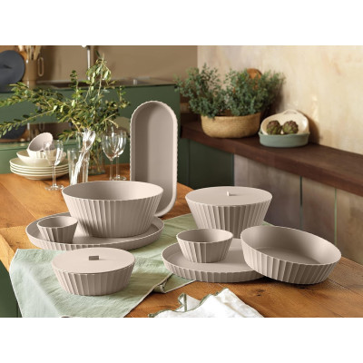 COPERCHIO PAESTUM  L  25CM MOKA GREY