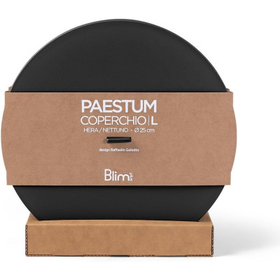COPERCHIO PAESTUM  L  25CM CARBON BLACK