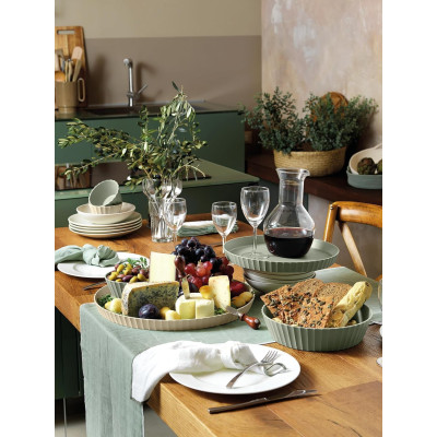 VASSOIO ATENA   M   30CM MOKA GREY