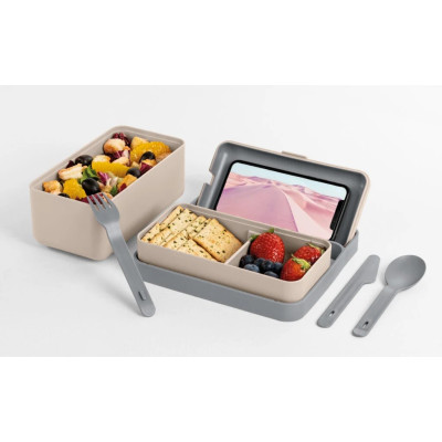 BLIM + PORTAPRANZO LUNCHBOX BAULETTO MOKA GREY