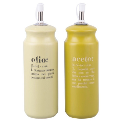 SET CONDIMENTO VERDE C-STAND IN METALLO