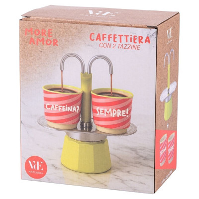CAFFETTIERA + 2 TAZZINE MORE AMOR