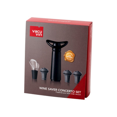 VACU VIN POMPA SALVA VINO SET 5PZ WINE SAVER CONCERTO