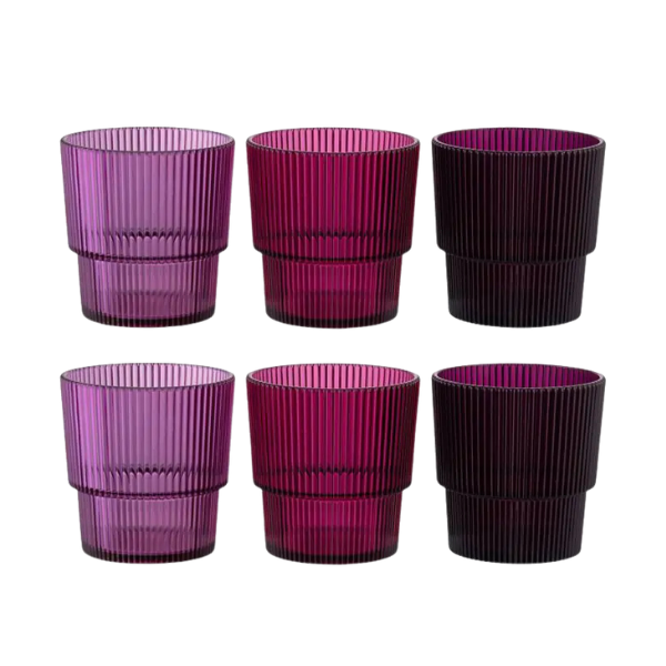 VDE SET 6 BICCHIERI ACQUA IN PLASTICA 300 ML-SHADES OF PROVENCE