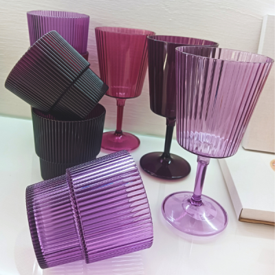 VDE SET 6 BICCHIERI ACQUA IN PLASTICA 300 ML-SHADES OF PROVENCE