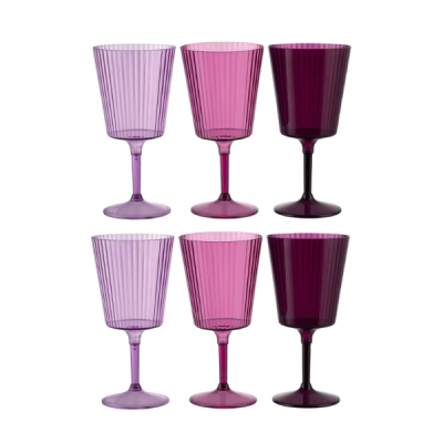 VDE SET 6 CALICI IN PLASTICA 400 ML-SHADES OF PROVENCE