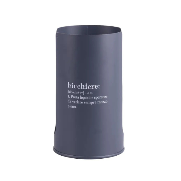 VDE PORTA BICCHIERI IN METALLO GRIGIO VICTIONARY