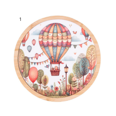 VDE SOTTOPENTOLA- MATONELLA DECORATIVA IN BAMBÙ E CERAMICA BALLOON