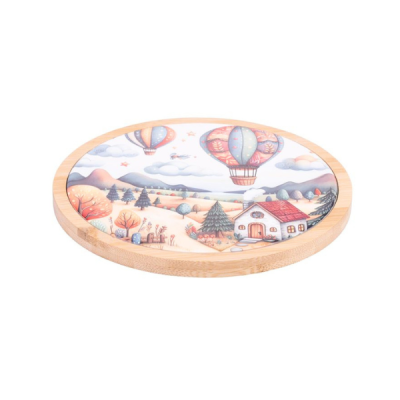 VDE SOTTOPENTOLA- MATONELLA DECORATIVA IN BAMBÙ E CERAMICA BALLOON