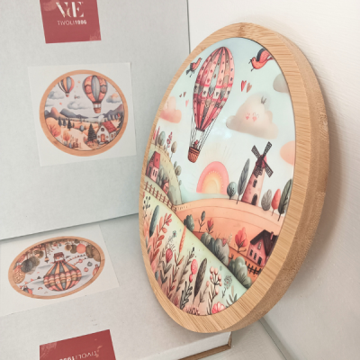VDE SOTTOPENTOLA- MATONELLA DECORATIVA IN BAMBÙ E CERAMICA BALLOON