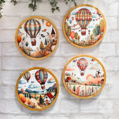 VDE SOTTOPENTOLA- MATONELLA DECORATIVA IN BAMBÙ E CERAMICA BALLOON