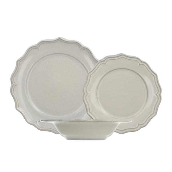 H&H SERVIZIO PIATTI 18 PEZZI SINFONIA IVORY