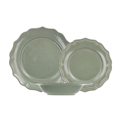H&H SERVIZIO PIATTI 18 PEZZI SINFONIA GREEN