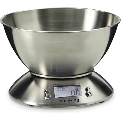 INNOLIVING BILANCIA DA CUCINA DIGITALE CON CIOTOLA IN ACCIAIO