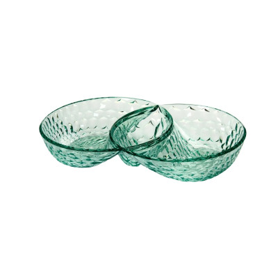 GUZZINI ANTIPASTIERA A 3 SCOMPARTI VANITY MATCHA GREEN