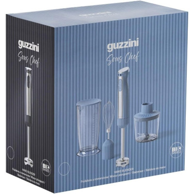 GUZZINI FRULLATORE AD IMMERSIONE CON ACCESSORI BLU NAVY SOUS CHEF