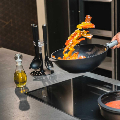 GUZZINI WOK-SALTAPASTA 32 CM MANICO REMOVIBILE COOK & SPACE