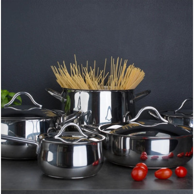 BARAZZONI BATTERIA 11 PZ SAPORE ITALIANO IN ACCIAIO INOX 18-10  