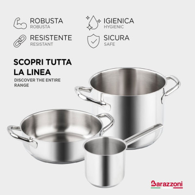 BARAZZONI BATTERIA 9 PZ CHEF LINE IN ACCIAIO INOX 18-10