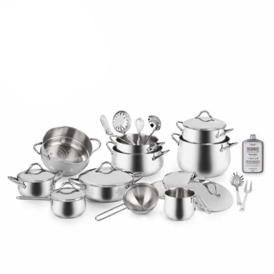 BARAZZONI BATTERIA 24 PZ MEDITERRANEA IN ACCIAIO INOX 18-10