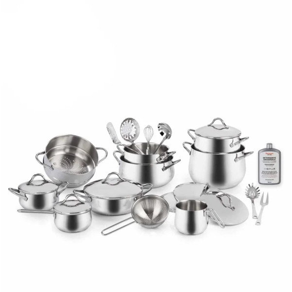 BARAZZONI BATTERIA 24 PZ MEDITERRANEA IN ACCIAIO INOX 18-10