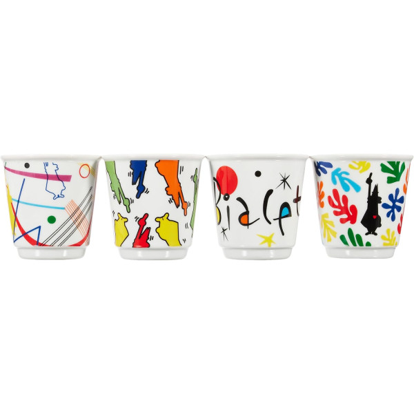 BIALETTI SET 4 BICCHIERINI IN PORCELLANA ARTE