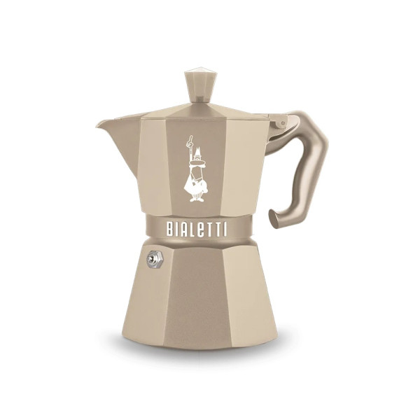 BIALETTI MOKA EXCLUSIVE INDUZIONE 3TZ DESERT- EFFETTO PIETRA BEIGE