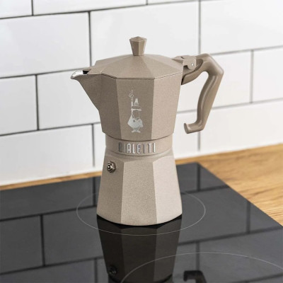BIALETTI MOKA EXCLUSIVE INDUZIONE 3TZ DESERT- EFFETTO PIETRA BEIGE