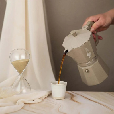 BIALETTI MOKA EXCLUSIVE INDUZIONE 3TZ DESERT- EFFETTO PIETRA BEIGE