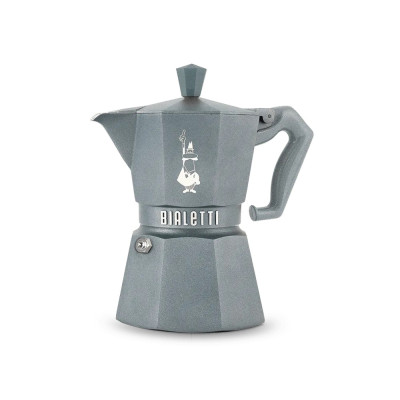 BIALETTI MOKA EXCLUSIVE INDUZIONE 3TZ GREY - EFFETTO PIETRA GRIGIO