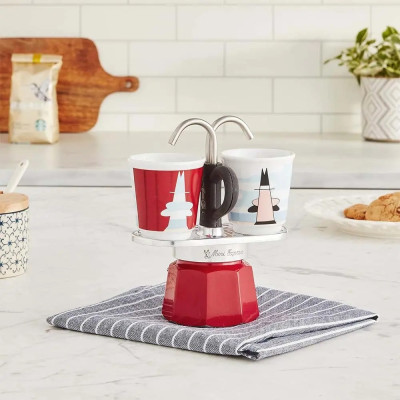 BIALETTI SET MINI MOKA 2TZ MAGRITTE + 2 BICCHIERINI 