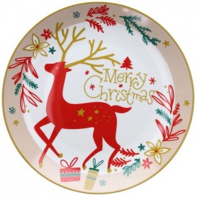 PIATTO PANETTONE NATALE XMAS DEER 31CM