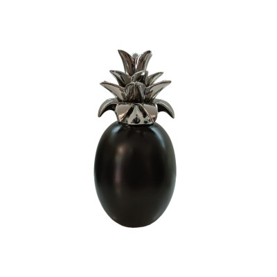 ANANAS DECORATIVO NERO OPACO H23CM