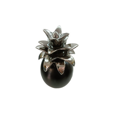 ANANAS DECORATIVO NERO OPACO H23CM