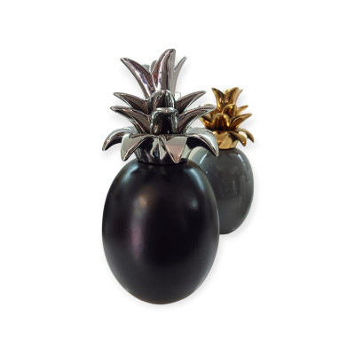 ANANAS DECORATIVO NERO OPACO H23CM