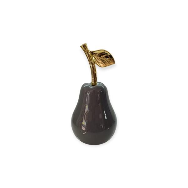PERA DECORATIVA GRIGIO LUCIDO H21CM