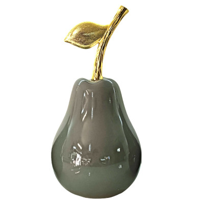 PERA DECORATIVA GRIGIO LUCIDO H27CM