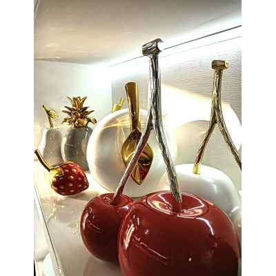 CILIEGIE DECORATIVE ROSSO LUCIDO H35CM