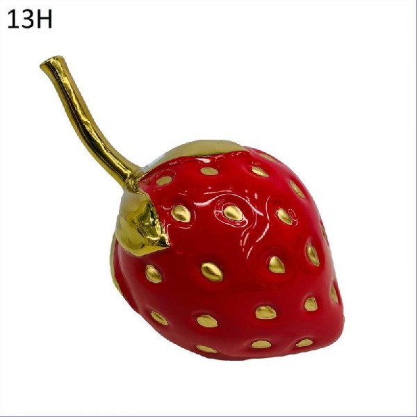 FRAGOLA DECORATIVA ROSSO LUCIDO H 13CM