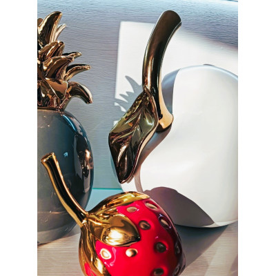 FRAGOLA DECORATIVA ROSSO LUCIDO H 13CM