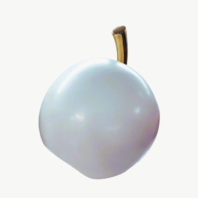 MELA DECORATIVA BIANCO OPACO H32CM