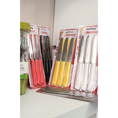 SET 6 COLTELLI TAVOLA COLOR TORTORA