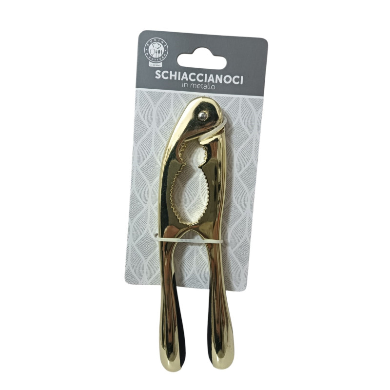 Utensili Cucina Schiaccianoci Metallo Oro 17cm
