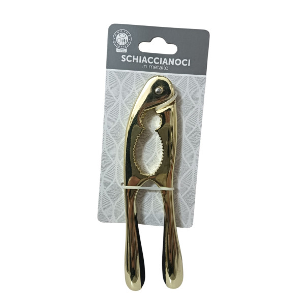 SCHIACCIANOCI METALLO ORO 17CM