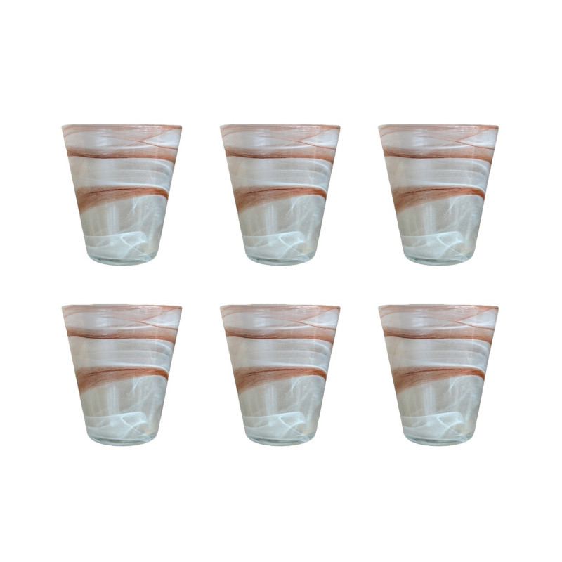 Bicchieri E Calici Set 6 Bicchieri Vetro Di Murano Tabacco
